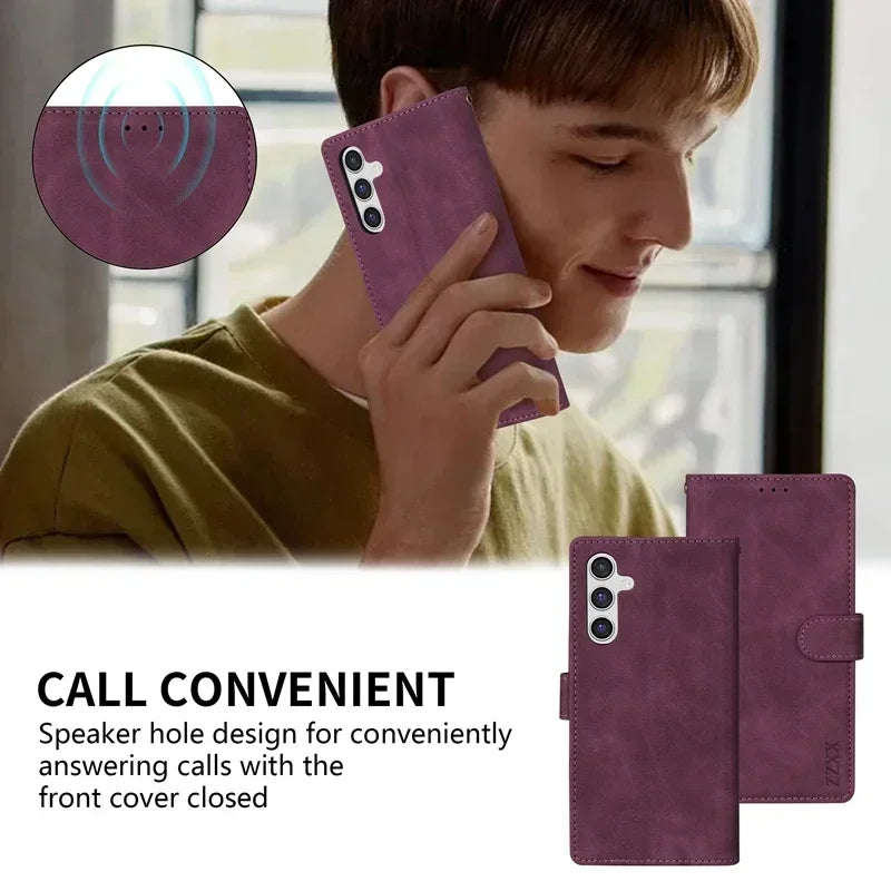 Wallet With Card Slot Flip Leather Case For Samsung Galaxy A05s A07 A13 A14 A15 A16 A17 A26 A34 A35 A36 A52 A53 A54 A55 A56 A71