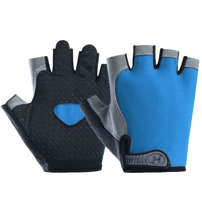 Gym Gloves Women Men Weightlifting Dumbbell Fitness Sport Training Exercise Gloves Non Slip Breathable Fingerless Cycling Gloves