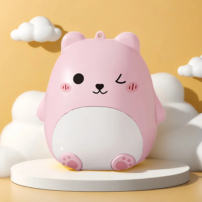 Mini Portable Bear Cartoon Jewelry Storage Box Travel Sealed Five Grids Organizer Compact Personal Medicine Box