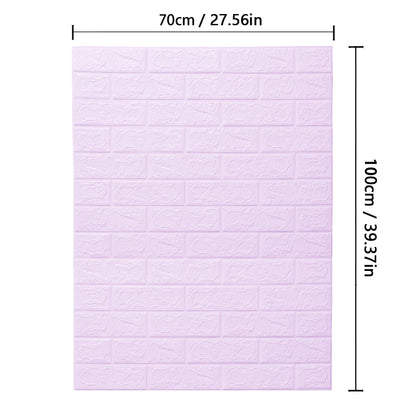 70cm*1m  3D Brick Pattern Wall Panels Wallpaper DIY Waterproof for Living Room Bedroom Kitchen Background Wall Decoration