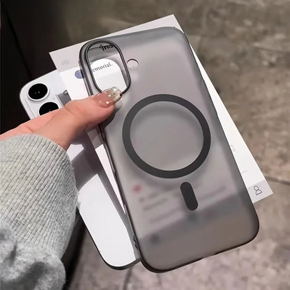 PC Frosted Magnetic Phone Case For iPhone 17 Pro Max/Air/12/13/14/15/16Pro Max Plus Samsung S26/S25 Edge/S24 Plus/S23 FE/S22