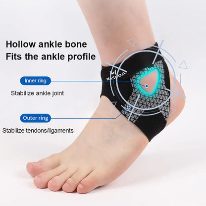Ultra-thin Ankle Brace Bi-directional Strap Compression Stabilizes Tendons Motion Ankle Fixation Brace Prevents Ankle Sprains