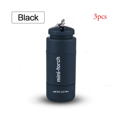 Pocket Keychain Flashlight Waterproof Outdoor Hiking Camping Mini FlashlightUSB Rechargeable LED Multifunctional Strong Light