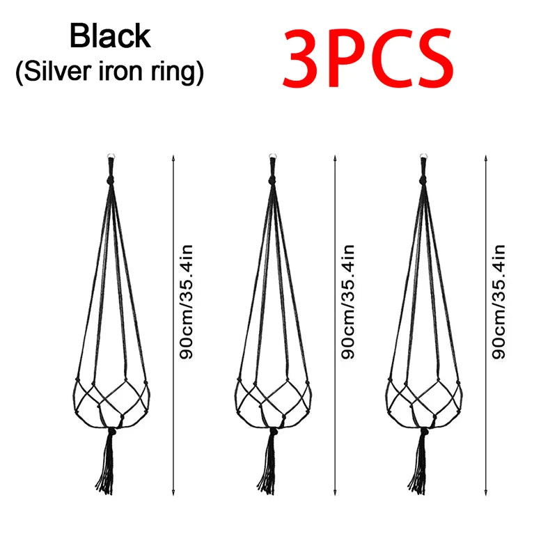 Hanging Plant Pot Hanging Basket Vases with Hook Creative Macrame Suspension Plant Planters for Hanging  Flower Pot Net