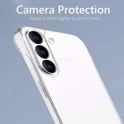 Frameless Slim Clear Hard Back Cover Case For Samsung Galaxy S26 S24 S25 FE Edge S23 S22 S23 S24 S21 FE Plus Ultra Phone Cases