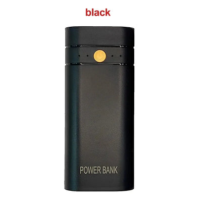 2 Slots 5V 18650 Power Bank Box Kit Fast Charging Power Bank TYPE-C USB Output Ports Plastic Shell Portable Battery Charger Case