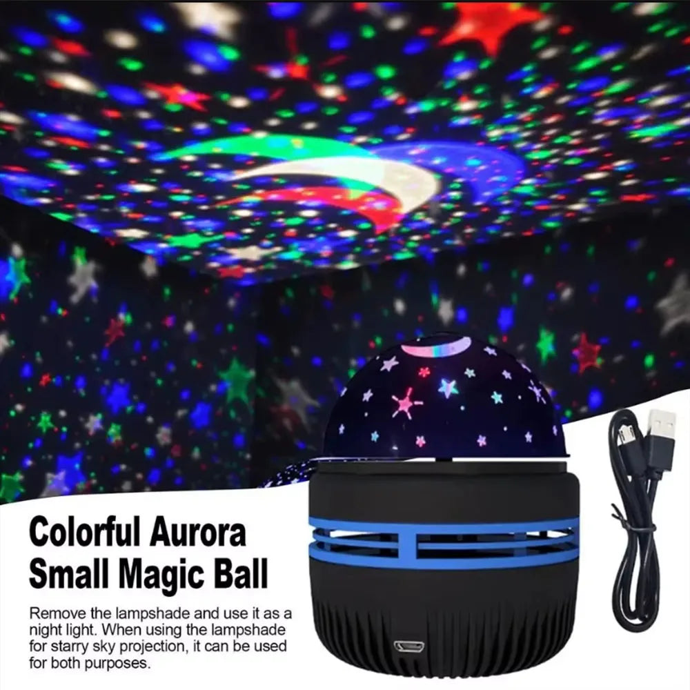 Galaxy Projector RGB Star Projector USB Powered Remote Control Night Light Lamp for Birthday Gifts Holiday Party Room Decoration