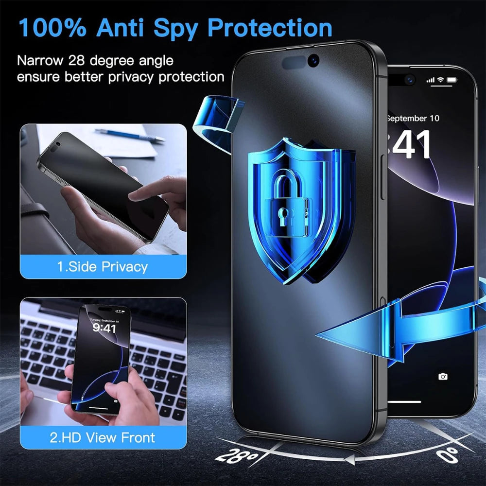 NNBILI 3Pack Oleophobic Coating Dust Free Easy Installation Matte Screen Protector For iPhone 16 14 13 12 15 17 18 Pro Max Glass