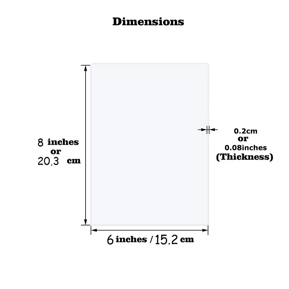 Clear Arch/Rectangular Acrylic Sheet Board for DIY Craft Signage Display Projects Picture Frame Wedding Place Card Decor Sign