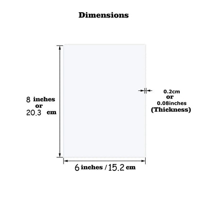 Clear Arch/Rectangular Acrylic Sheet Board for DIY Craft Signage Display Projects Picture Frame Wedding Place Card Decor Sign