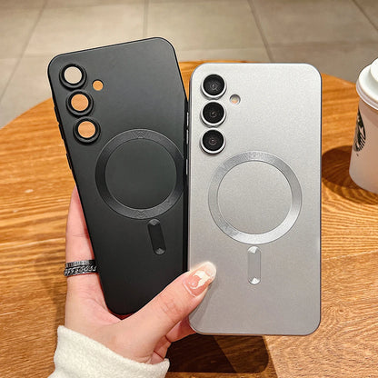 Luxury Matte Magnetic Phone Case For Samsung Galaxy S26 S25 S24 S23 S 26 Ultra Plus S26Ultra For Magsafe Silicone Soft Cover