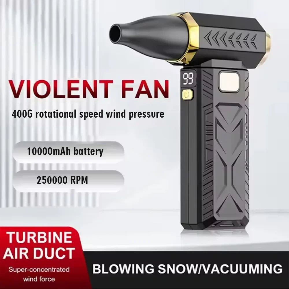 M18 Brushless Turbo Blower Jet Fan 400000RPM Powerful Electric Portable Dust Cleaner 53m/s Type-C Charging Violent Fan