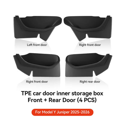 YZ For Tesla Model Y Juniper Model 3 Highland Door Side Storage Box Full-Cover Front and Rear Interior Storage Box Accessories