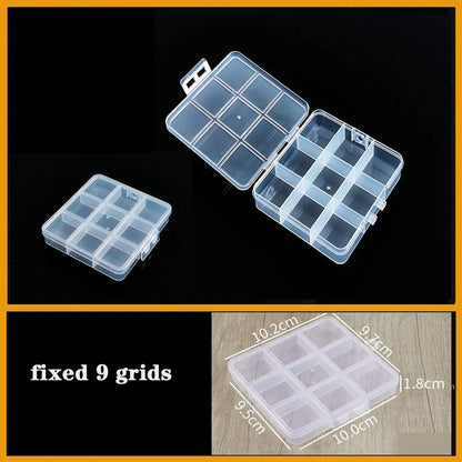 Transparent Plastic Screw Compartment Box – Jewelry, Earring & Tool Storage Organizer