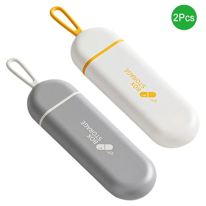 1/2PCS Pill Organizer 3 Compartments Portable Pill Case Travel Moisture Proof Pill Box for Tablets Vitamins Cod Liver Oil