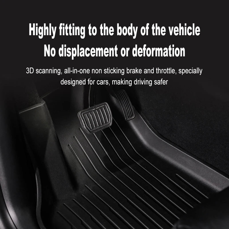 For Tesla New Model Y Juniper Premium/Performance 2025+ TPE Floor Mats Luggage Mat Wear-resistant Foot Pads ModelY Trunk Mats
