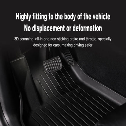 For Tesla New Model Y Juniper Premium/Performance 2025+ TPE Floor Mats Luggage Mat Wear-resistant Foot Pads ModelY Trunk Mats