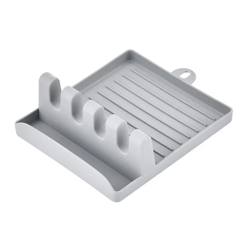 Non-Slip Kitchen Spoon & Spatula Holder – Countertop Rest