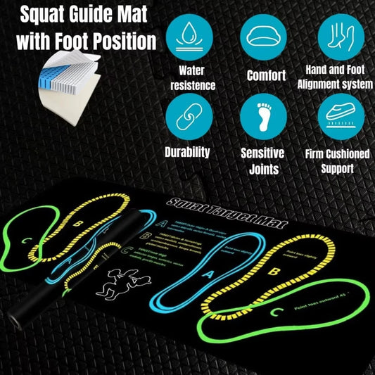 Two-Color Non-Slip Squat Mat for Home Gym and Fitness