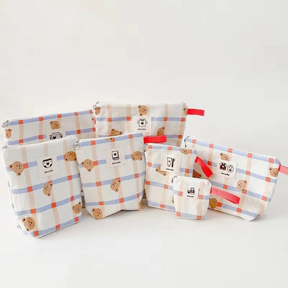 Waterproof Baby Diaper Storage Bag 7pcs/set Kindergarten Kids Clothing Nappies Organizer Toilet Storage Medicine Bento Bag