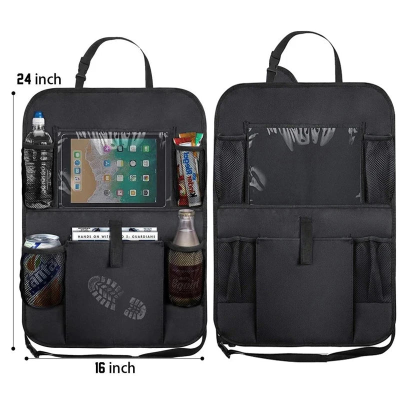 Car Backseat Organizer with Tablet Holder & Seat Protector
