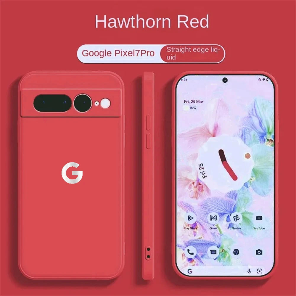 Ultra Slim Liquid Silicone Phone Case For Google Pixel 10A 9 Pro XL 8 7 6 Pro Wireless Charging Shockproof Protector Back Cover