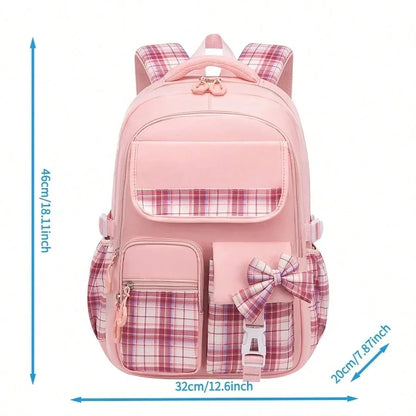 Backpack Student Backpack With Multiple Pockets, Large Capacity, Breathable And Lightweight Schoolbag With Reflective Strips