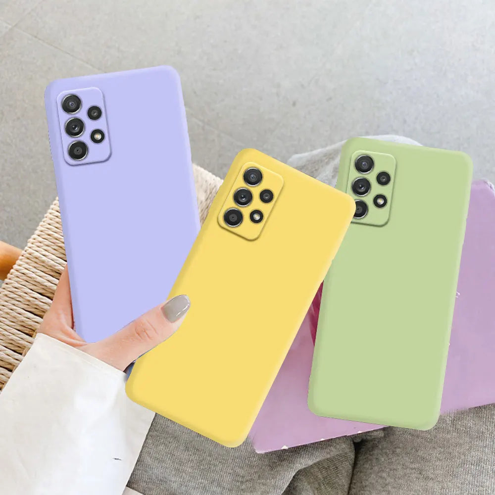 Liquid Silicone Case for Samsung Galaxy A52 A72 A13 A23 A33 A53 A73 A04 A04E A14 A15 A24 A25 A34 A35 A55 A54 A22 A32 5G Cover