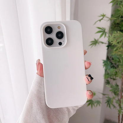 Luxury Candy Color Silicone Soft Case For iPhone 16 15 14 13 12 11 Pro Max Plus Mini Matte Frosted Cover Ultra Thin Shell Coque