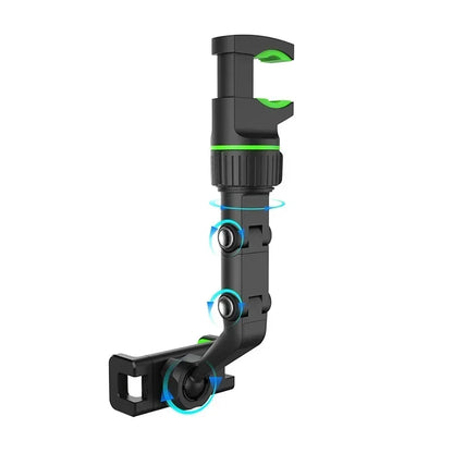 360 Degree Rotatable Universal Car Phone Holder Multifunctional Auto Rearview Mirror Seat Hanging Clip Bracket Cell Phone Holder