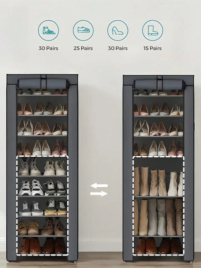 6th/8th/10th Floor Non-Woven Fabric Shoe Rack, Entrance Door Shoe Rack, Multi-Functional Storage Rack. The First Floor Can Hold Three Pairs Of Shoes. Suitable For Entrance, Living Room, Bedroom Or Coat Rack. Valentine's Day G