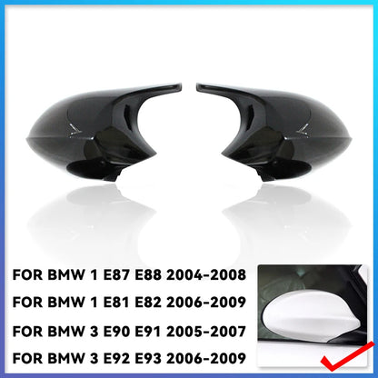 E90 E91 Black M3 Style Cover E81 E82 E87 E88 for BMW 1 3 Series E92 E93 Carbon Fiber M Look Rear Mirror Cap Car Accessories