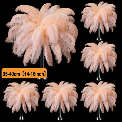 100-300PCS White Ostrich Feathers Bulk Natural Ostrich Feathers for Wedding Party Decorations Table Decorations DIY Crafts