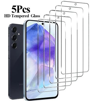 HD Screen Protector for Samsung S23 S26 A55 A35 A54 S25 Tempered Glass for Samsung S24 S21 S22 Mica Galaxy S24 Ultra S23 FE