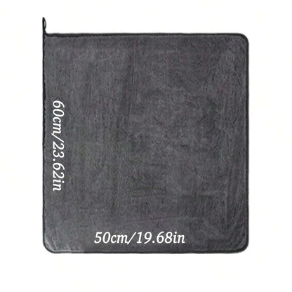 Dark gray car microfiber towel, oversized strong absorbent car wash cloth, high-efficiency cleaning wipe cloth