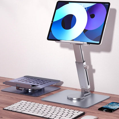 Aluminum Tablet Stand Desk Riser 360° Rotation Multi-Angle Height Adjustable Foldable Holder Dock For iPad Pro Air Xiaomi Table