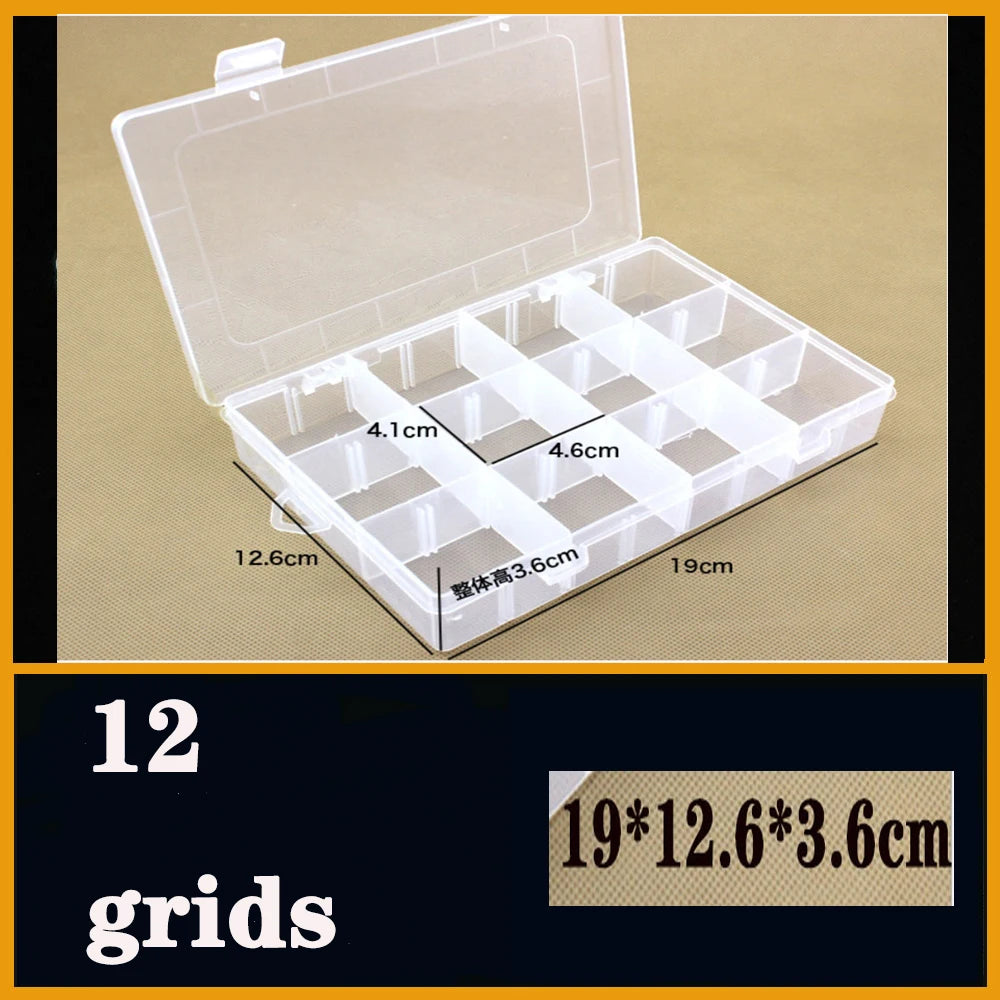 Transparent Plastic Screw Compartment Box – Jewelry, Earring & Tool Storage Organizer