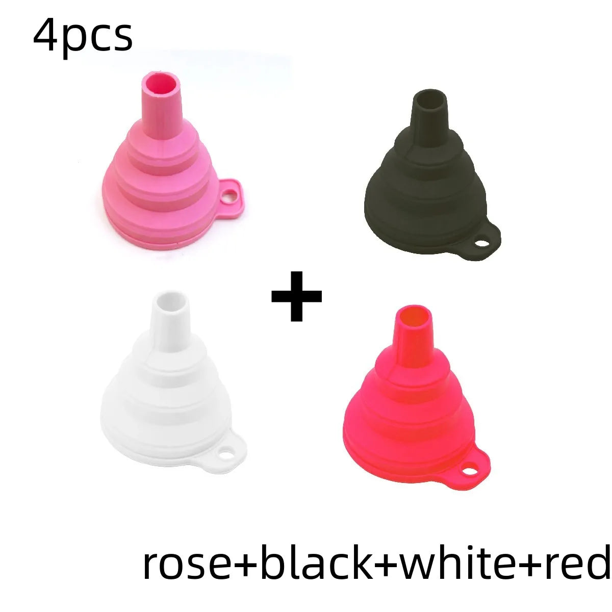 Mini Foldable Funnel Silicone Collapsible Portable Funnels for Fuel Hopper Beer Oil Kitchen Accessories Tools Items