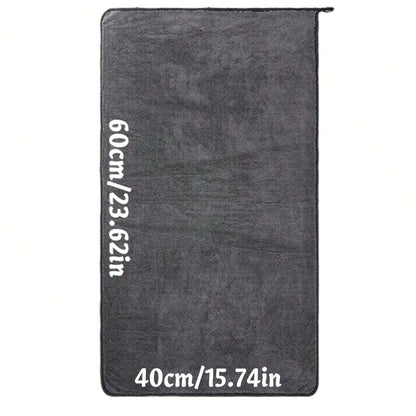 Dark gray car microfiber towel, oversized strong absorbent car wash cloth, high-efficiency cleaning wipe cloth