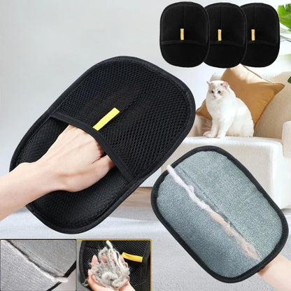Double-Sided Pet Grooming Gloves for Cats & Dogs