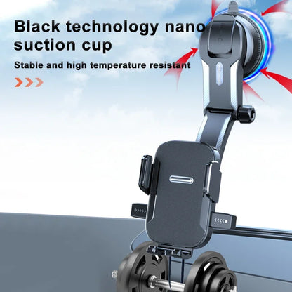 BLALION Car Phone Holder Stand Dashboard Mount 360° Rotatable Gravity Smartphone Holder With Extension Rod Bracket GPS Support
