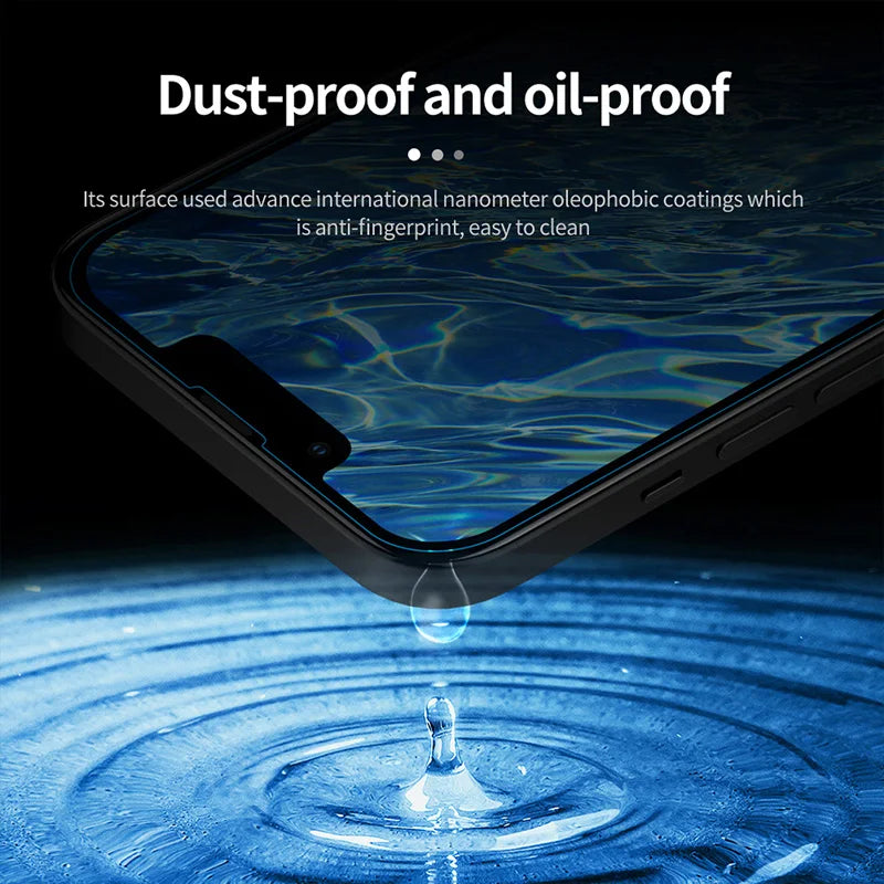 4PCS Tempered Glass for iPhone 11 12 13 14 15 16 17 Pro Max Screen Protector for iPhone 13 12 Mini 16 15 14 Plus XR X/XS Glass