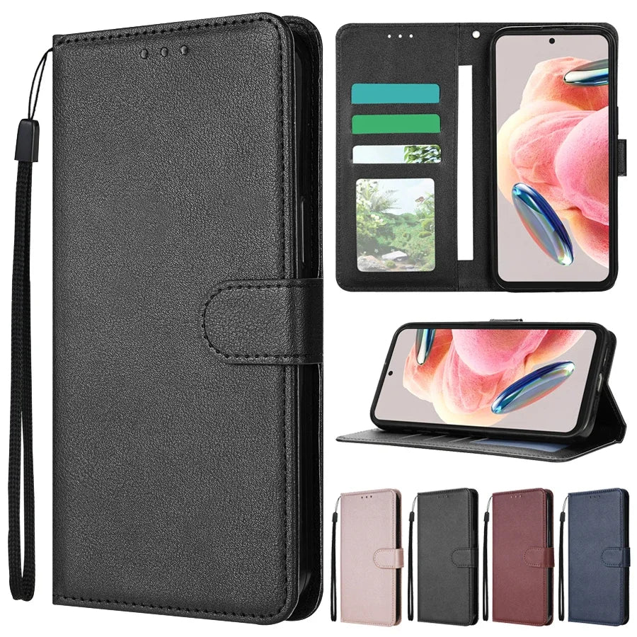 Wallet Card Slot Stand Magnetic Flip Leather Case For Xiaomi 14T 13T Redmi 14C 13C 12C 10C Note 14 Pro+ 14S 13 12 12S 11 10 Pro