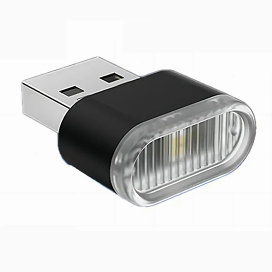 Car Mini USB LED Atmosphere Lights Car Interior Neon Decorative Lamp Emergency Lighting Universal PC Portable Plug and Play