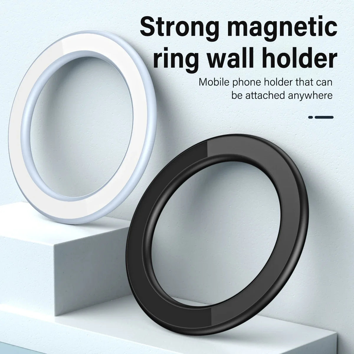 MagSafe Magnetic Phone Holder Ring Stand for iPhone 14/13/12 - Universal Wall & Car Mount for iPad Tablet