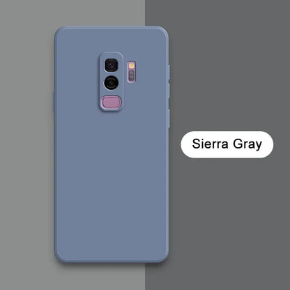 Square Liquid Silicone Back Cover for Samsung Galaxy S9 Plus Camera Protective Soft Shockproof Phone Case SamsungS9 S9Plus Funda