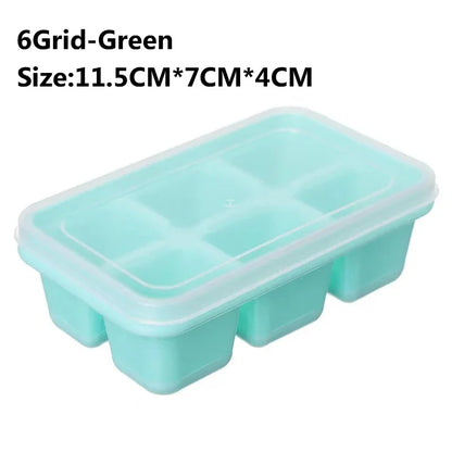 SoftAura 4/6/8/15/160 Grid Large Silicone Ice Cube Tray Food Grade Jumbo Ice Maker Mold Square Ice Tray for Home Kitchen DIY