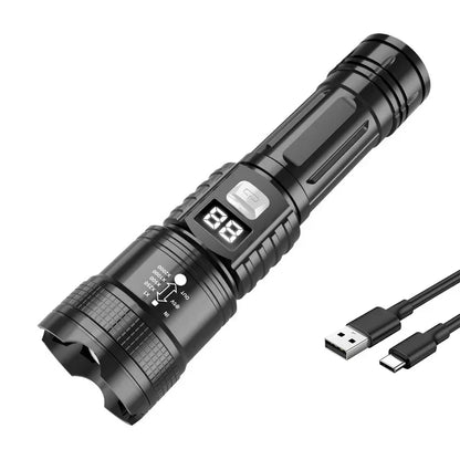 Heinast Super Powerful Portable Torch Strong Light Long Range Flashlight High Power TYPE-C Rechargeable Camping Fishing Lantern