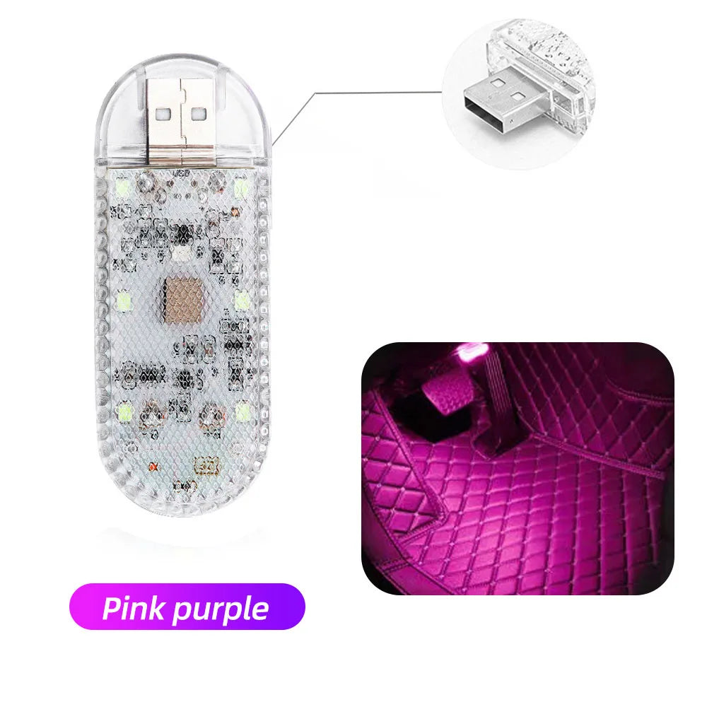 1 pc Multi Color Car Light Wireless LED Touch Light Roof Light Sensor Read Lamp Mini USB Charging Light Car Interior Accsesories