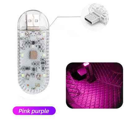 1 pc Multi Color Car Light Wireless LED Touch Light Roof Light Sensor Read Lamp Mini USB Charging Light Car Interior Accsesories